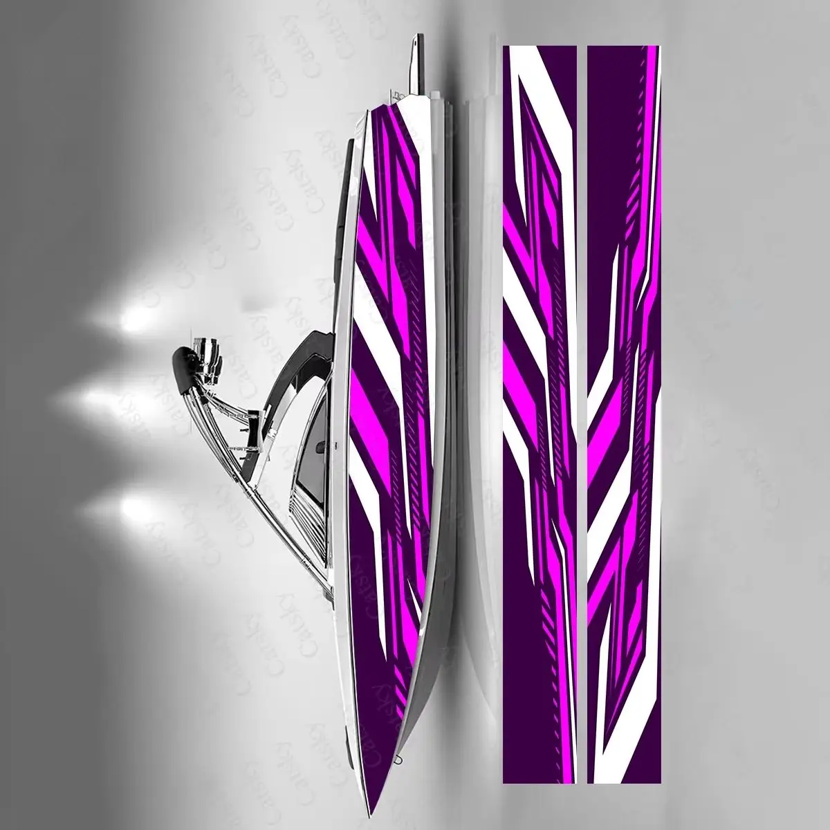 

Abstract Racing Geometry Boat Sticker Fashion Custom Fish Boat-Sticker Vinyl Waterproof Boat Wrap Graphic Boat Wrap Decal