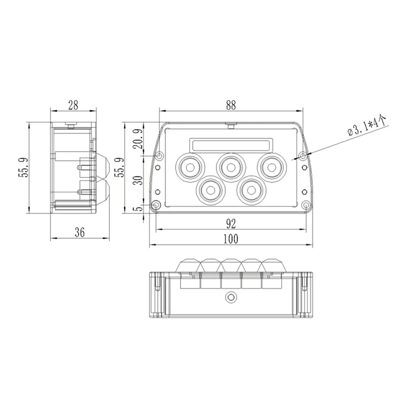 Kotak Kontrol Kecepatan PWM Motor Brushless Tahan Air CNC Tiga Kecepatan Dengan Kontrol Jarak Jauh Mundur