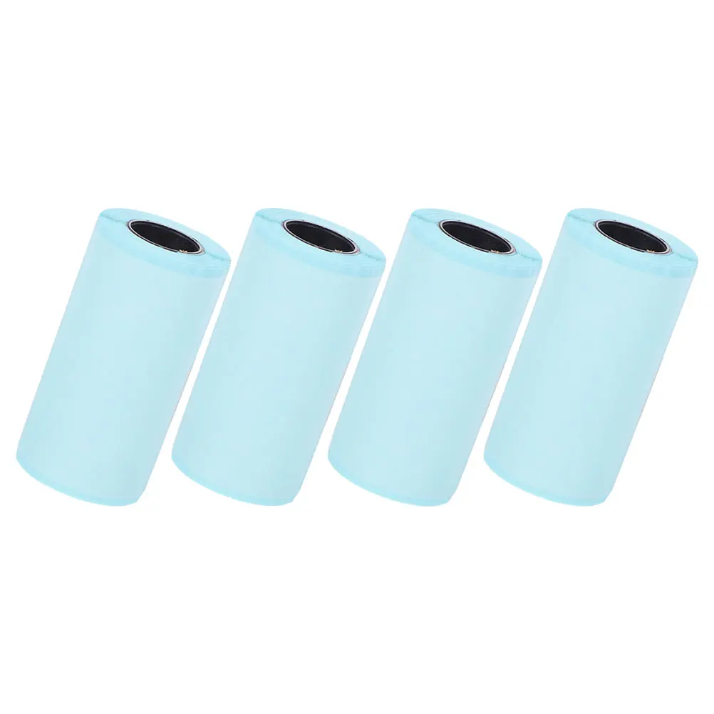 

4 Rolls Thermal Label Stickers Waterproof Self-Adhesive Clear Printing For Mini Pocket Printers Name Tags Label Supplies Folder