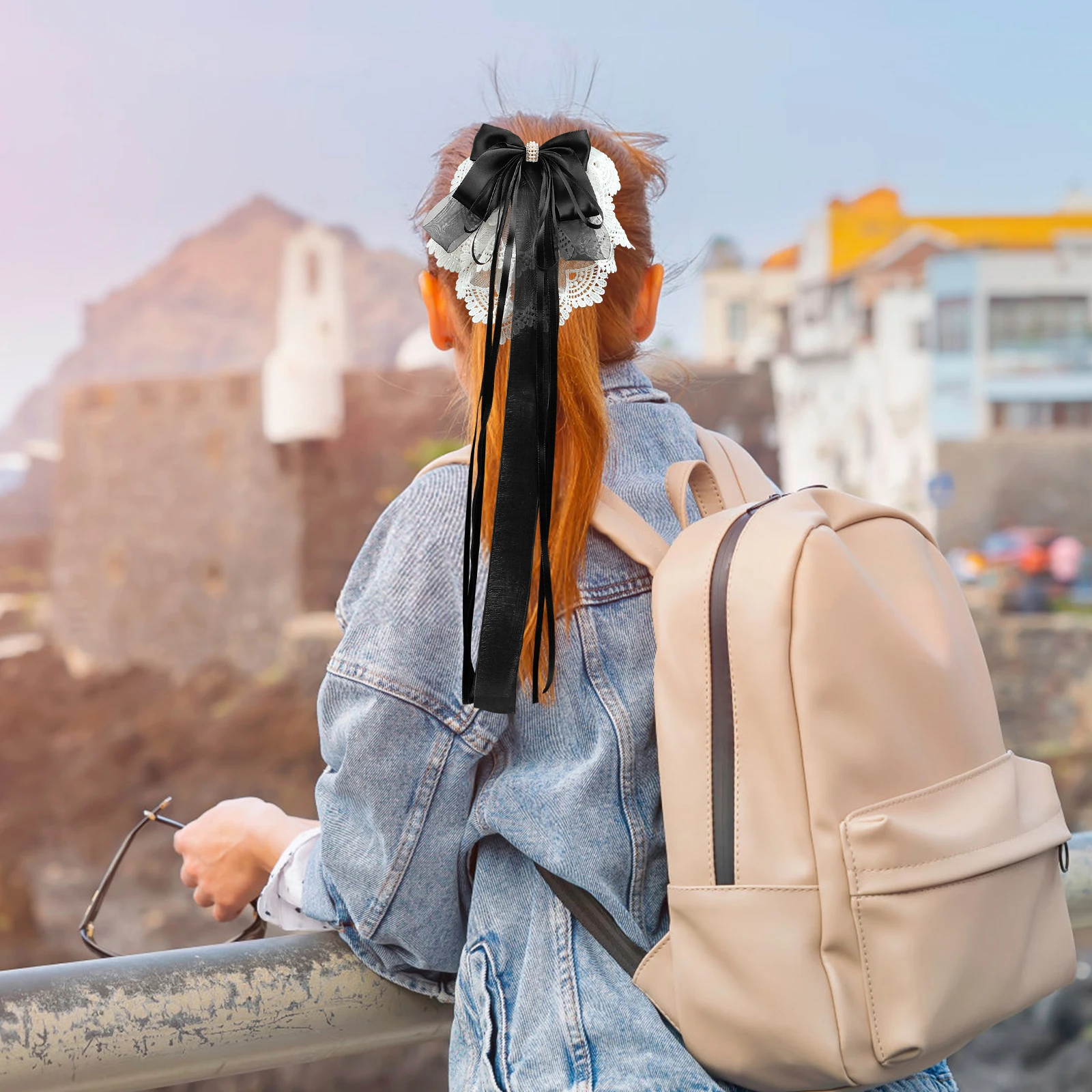 

Oversize Bow Knot Hair Clip Non-Slip Hair Bows Styling Barrettes Party Lolita Headdress Hairstyle Holder Braid Ponytail