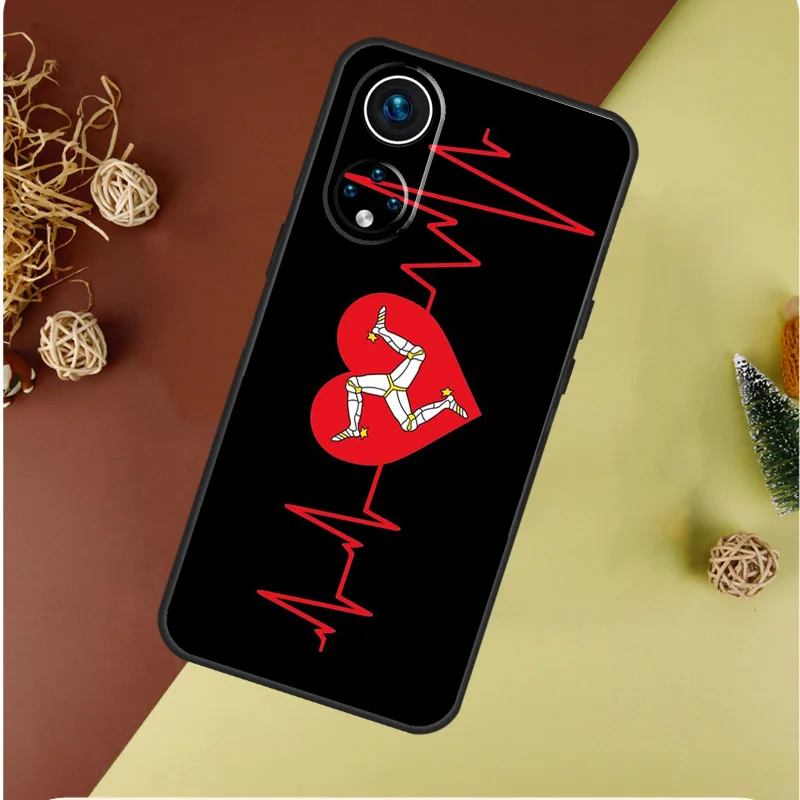 Ilha de Man Brasão Caso Para Honor Magic 7 5 6 Pro Honor 200 Pro 50 70 90 Lite X9b X9a X8b X8a X8 X9 X9c Capa