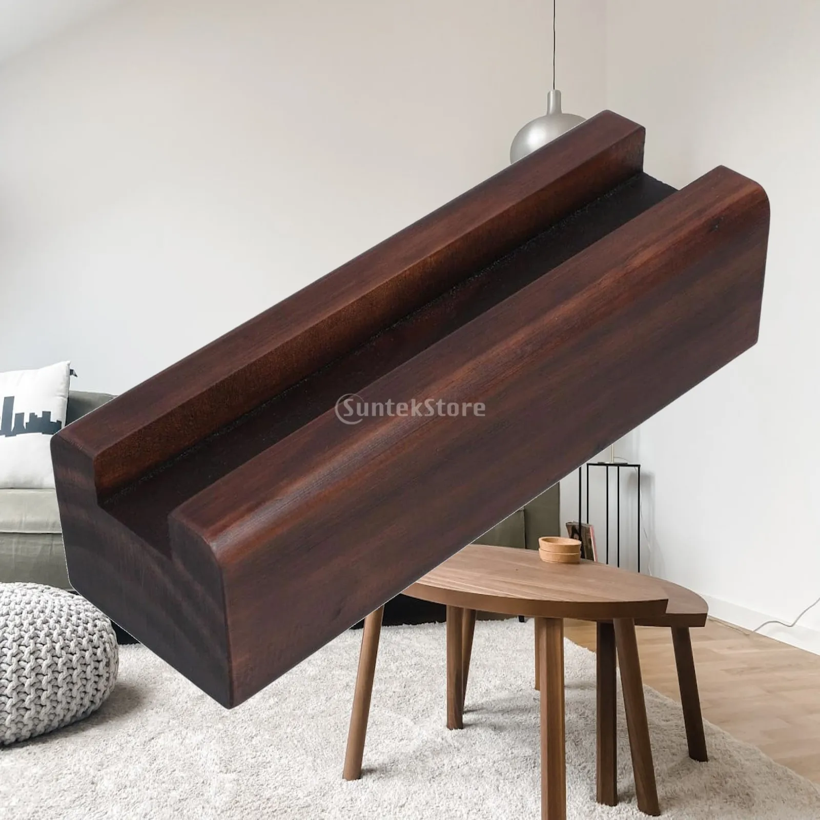 Floor Mirror Bracket Wood Support Base Full Length Mirror Rack Anti Skid Design for Bedroom Living Room