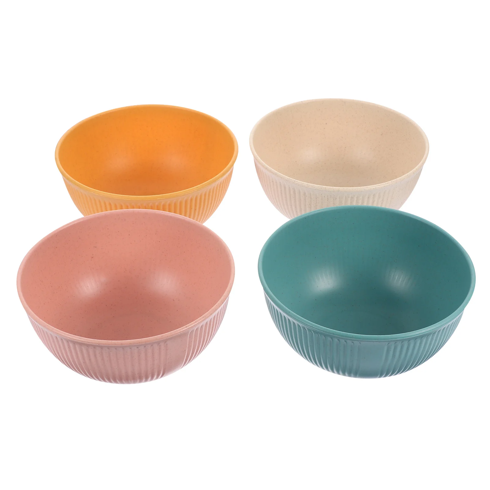 

4Pcs Japanese Ramen Bowls Unbreakable Cereal Reusable Soup Kitchen Rice Wheat Straw Ideal for Soup Salad Noodles Gifts