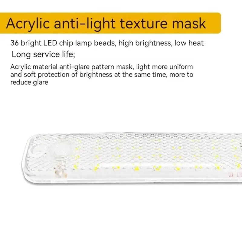 2Pcs Car Interior Light 36LED RV Light Truck Interior Light With Switch Night Reading Ceiling Light For Car Van Boat Truck