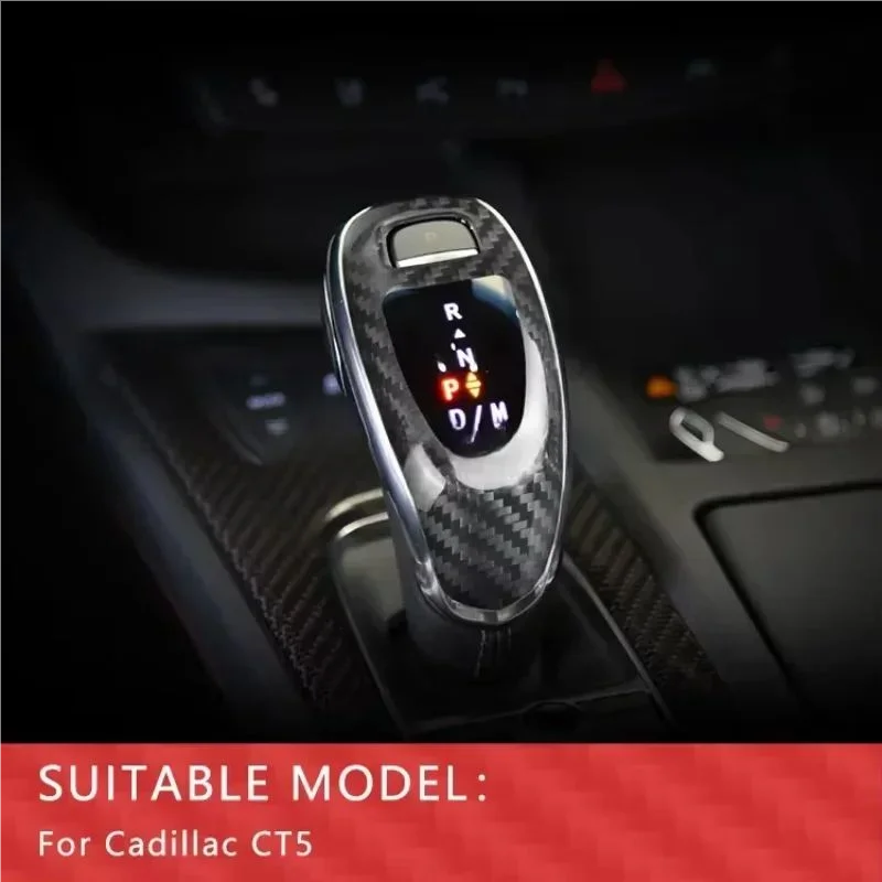 

For Cadillac CT5 Real Dry Carbon Fiber 2020-2022 Accsori Interior Decorativ Gear Shift Knob interior decoration modification
