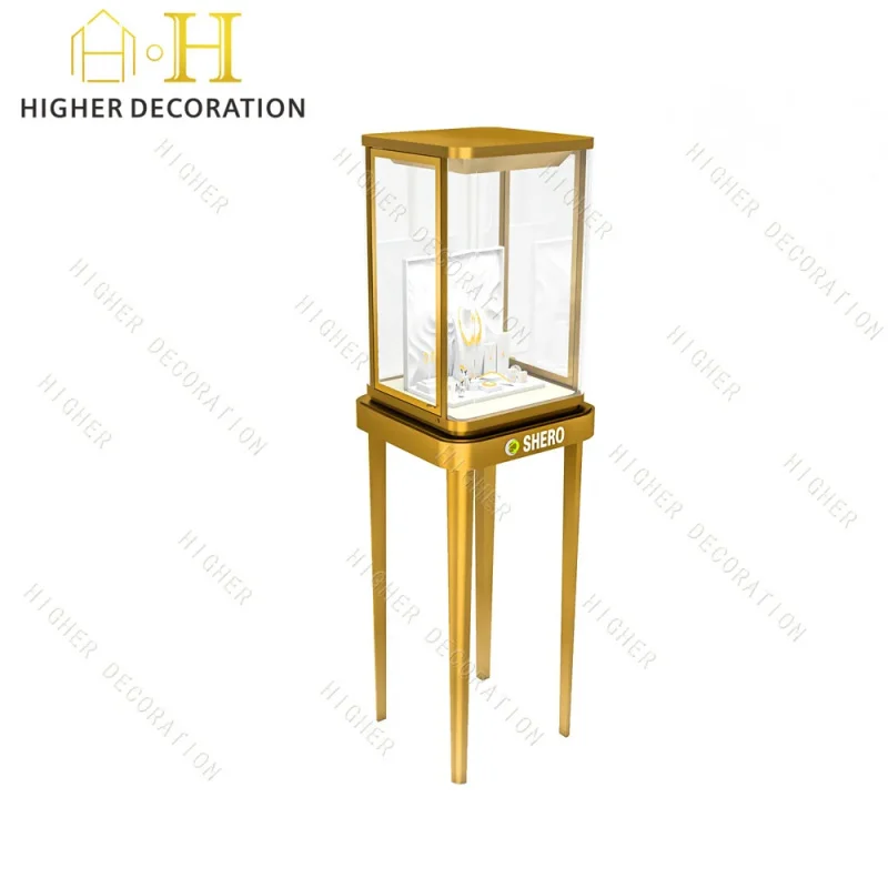 custom.Custom Glass Counter Display Jewelry Showroom Display Cabinet with LED Light