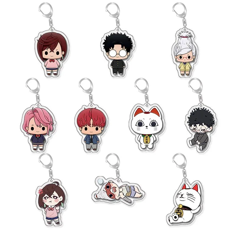 Cute Cartoon Dan Da Dan Ken Takakura Momo Ayase Luminasta Momo Jiji Double Sided Acrylic Keychain Bag Pendant Gift Toy