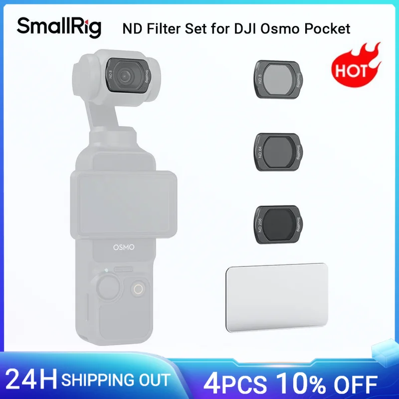 SmallRig ND Filter Set for DJI Osmo Pocket 3, for DJI Osmo Pocket 3 Gimbal, Magnetic Snap-on Installation for Quick Setup -4774