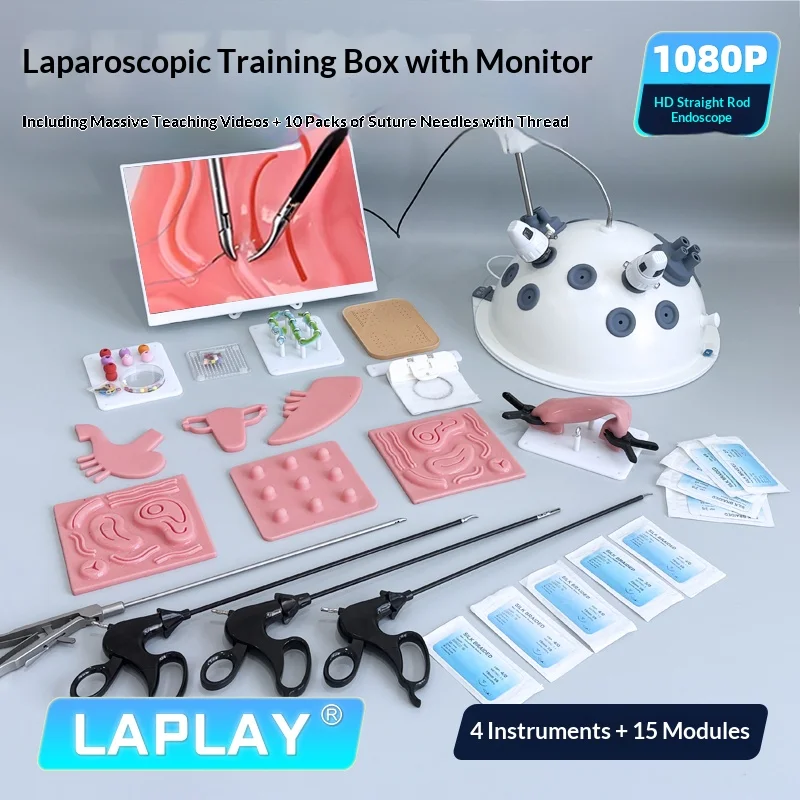 Laparoscopic Trainer Endoscopy Training Box Laparoscopy Simulator Laparoscope for Suture Skill Practice