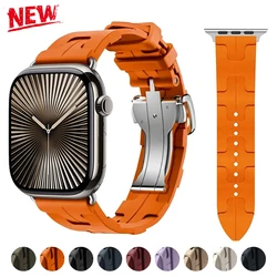Kilim Single Tour Strap For Apple Watch 11 46 42mm Silicone Bracelet Band For Iwatch 10 9 8 se 49/45mm Sport Wristband Accessory