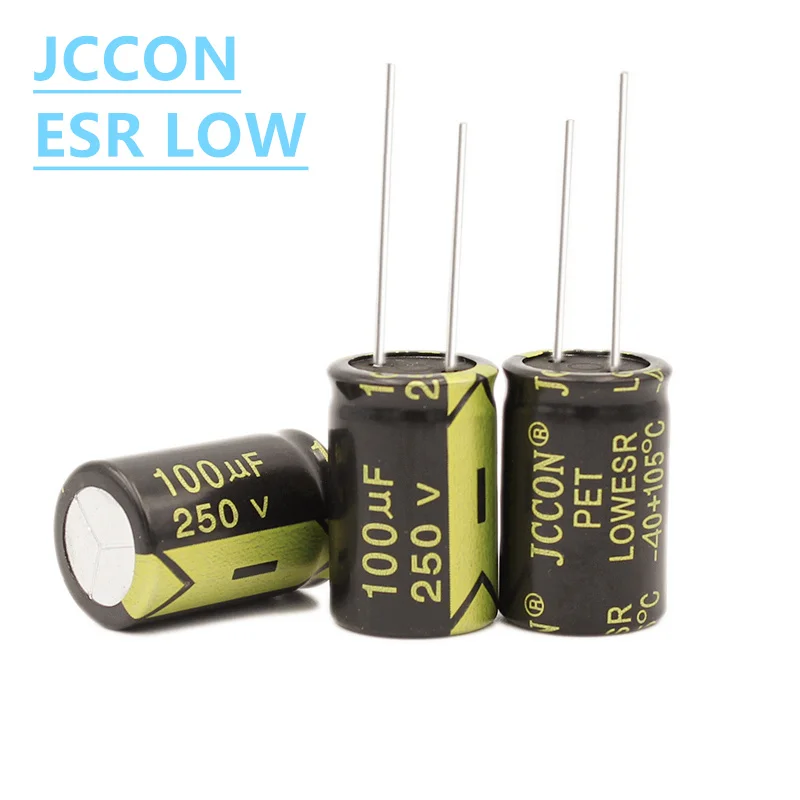 JCCON High Frequency Capacitor 250V 22UF 100UF 220UF 330UF Switching Power Supply Adapter Inverter Electrolytic Capacitor 250V