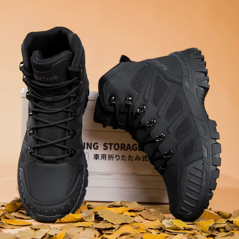 Herren Neue Armee-Stiefel Outdoor Ultraleichte Rutschfeste Schnelleinsatz-Knöchelstiefel Taktische Stiefel für Camping Arbeit Wasserdichte Jagdstiefel