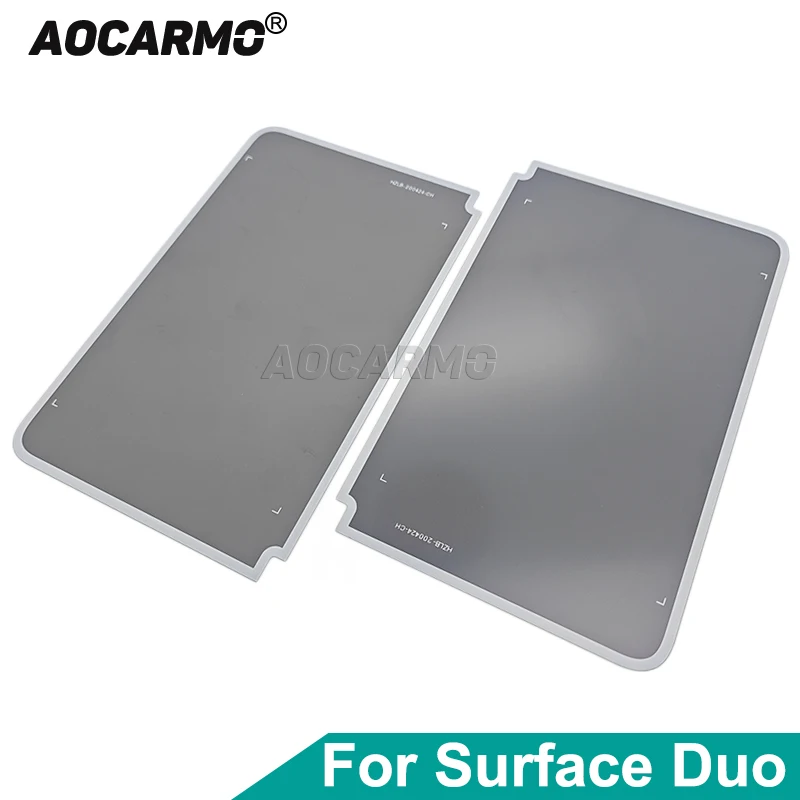 Aocarmo For Microsoft Surface Duo Duo2 Back Cover Glass Left And Right Replacement Part