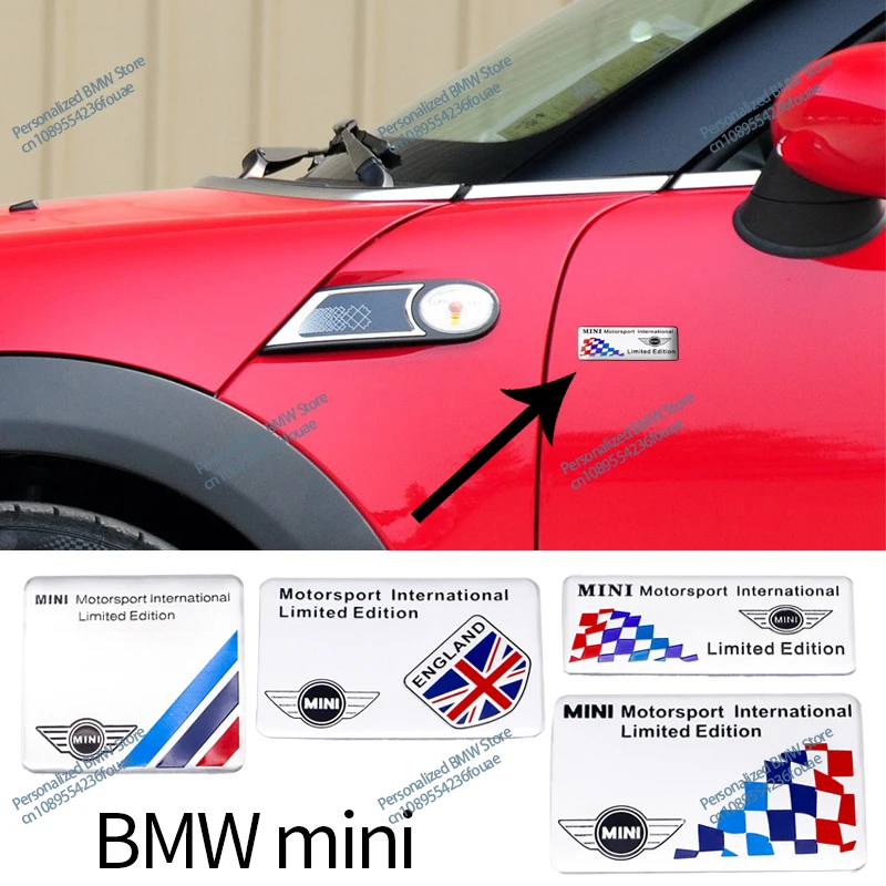 3D Aluminum Car Stickers Emblem Badge Body Trunk Decoration Decal For Mini Cooper Countryman R56 R50 R53 F56 F55 R60 Accessories