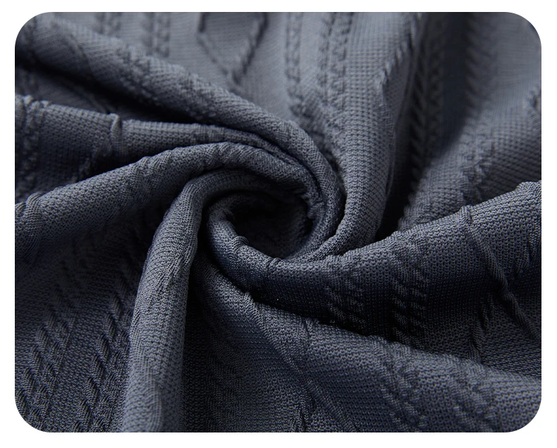 Hochwertiges Herren-Poloshirt mit Stickerei-Print, einfarbig, Jacquard, langärmelig, halber Reißverschluss, Kragen-T-Shirt, lässige Mode für Herren. – Detail 19