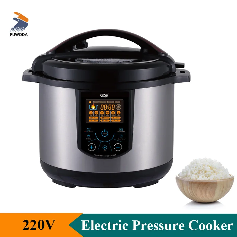 Commercial 220V Electric Pressure Cooker 10L Multifunctional Food Rice Cooking Pot Stainless Steel Kitchen Appliance