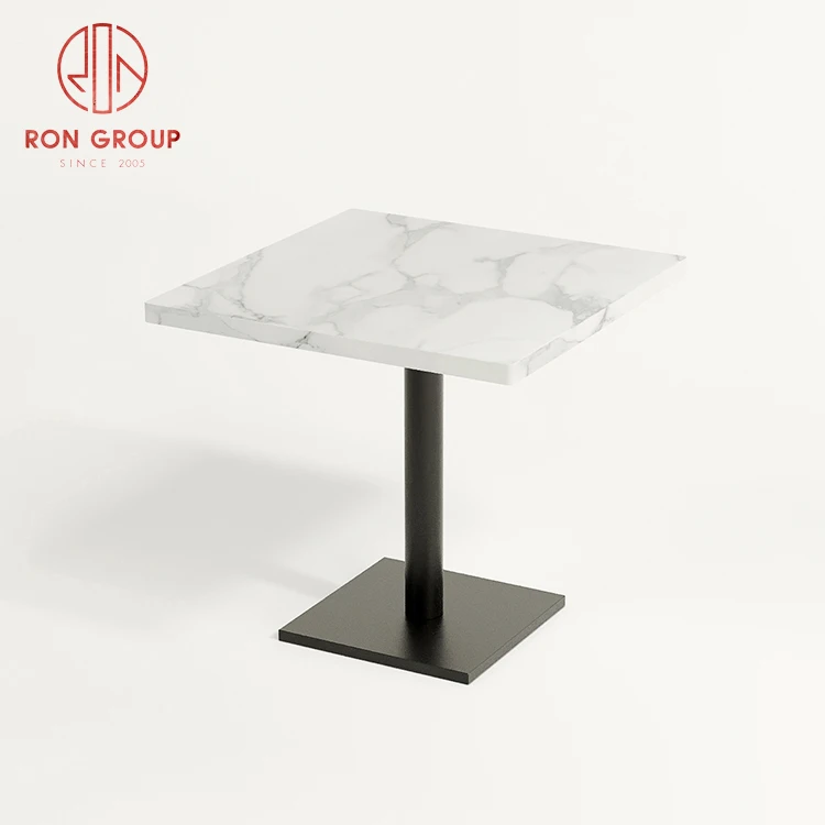 

Hotel Restaurant Coffee Shop Modern Marble Artificial Stone Table Top Dining Table