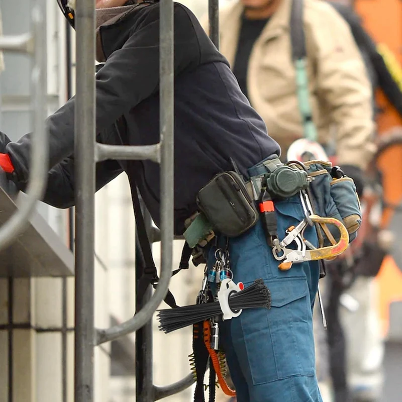 10 pezzi di fascette per cavi fluorescenti, organizer per fascette per cavi, supporto per fascette per cavi portatili, durevole, facile da usare