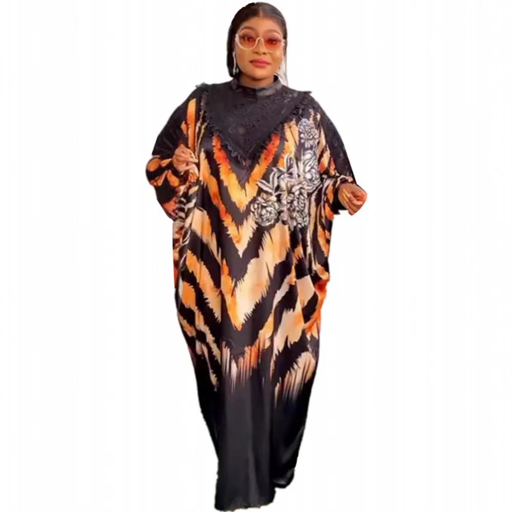 

African Dresses For Women Elegant Polyester 2024 New Muslim Fashion Abayas Dashiki Robe Kaftan Long Maxi Dress Turkish Africa