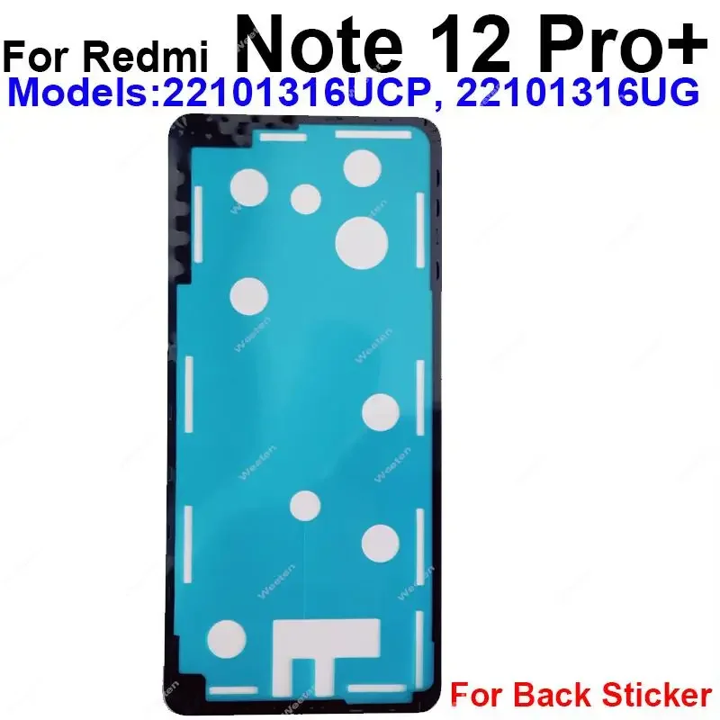 Back battery cover adhesive sticker for Xiaomi Redmi Note 12 12T Pro Plus Discovery Turbo back housing adhesive tape repair part