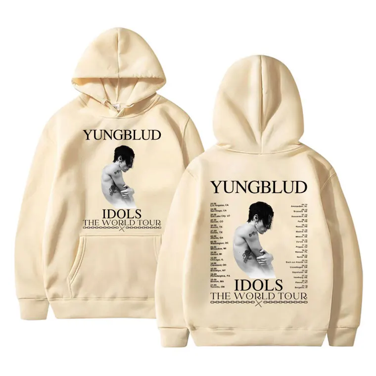Limited Rocker Yungblud IDOLS The World Tour 2025 hooded men Hip Hop casual long-sleeved hoodie hoodie