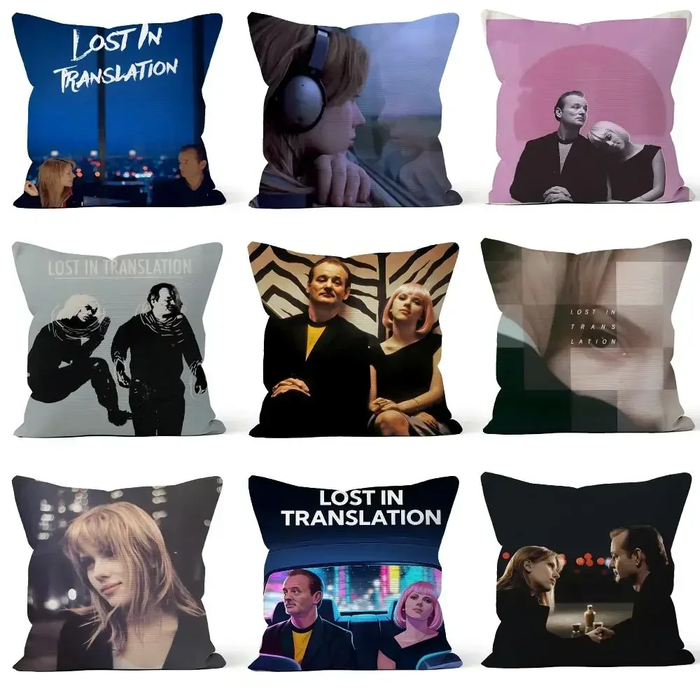 Cover Throw Pillow Cover Soft Lost Short Plush Charlotte Bob Translation Case For Sofa In Bedroom Cozy Movie Home Decor