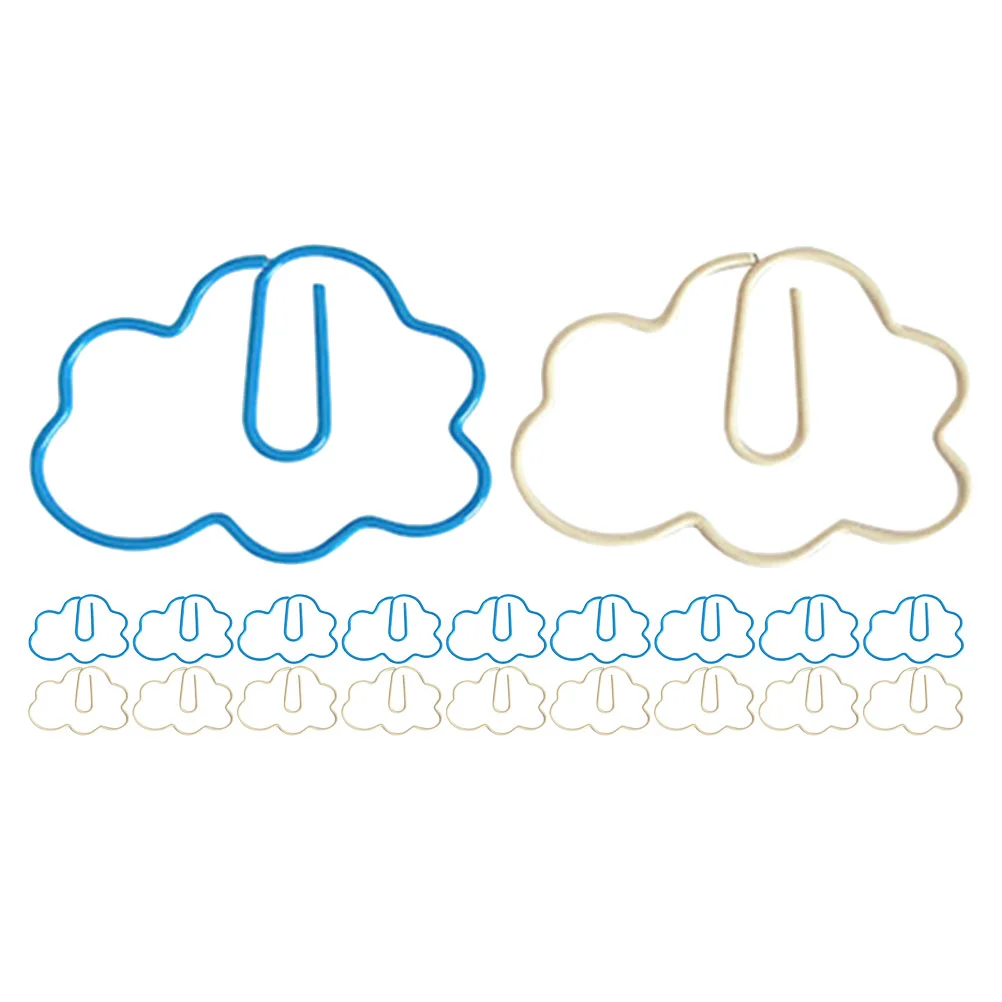 20 Pcs Jumbo Paper Clips Cloud Paperclip Bulk Office Document Child Bookmark Tassels