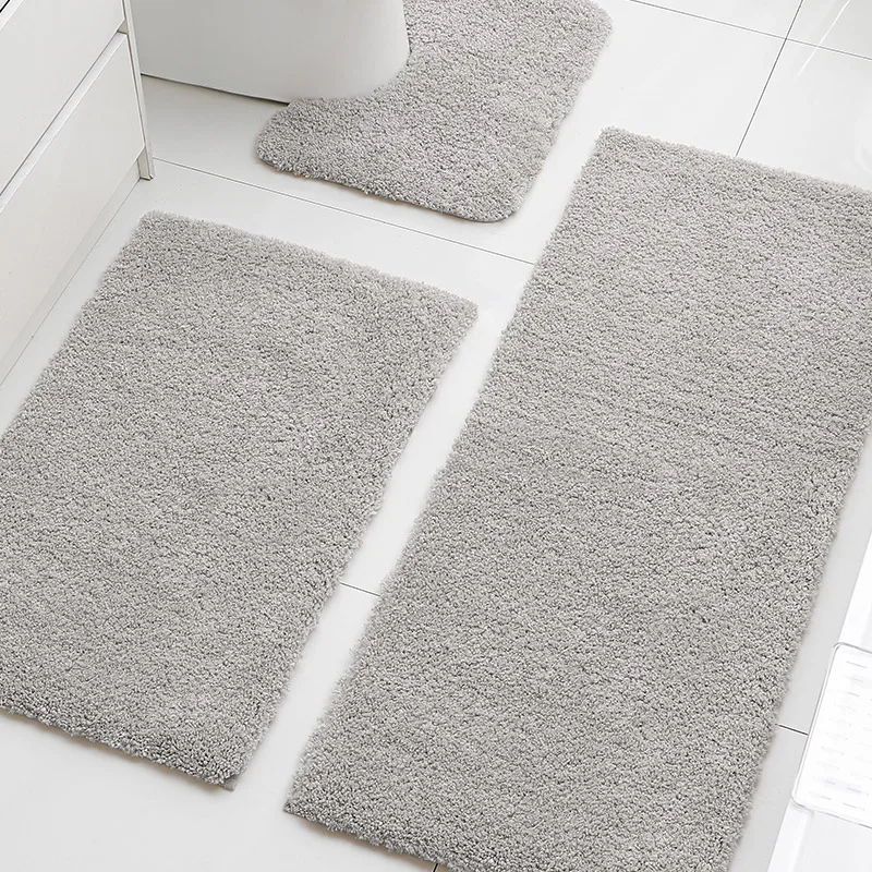 

Набор из 3 ковриков для ванной комнаты: U-образный коврик для унитаза, напольный коврик, придверный коврик, противоскользящие впитывающие коврики для ванной, декоративные коврики для отелей