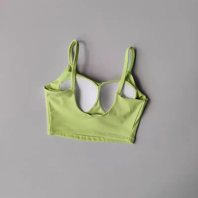 Soutien-gorge Push-Up respirant avec coussretours pour femme, sous-vêtements de sport, yoga, course à pied et fitness