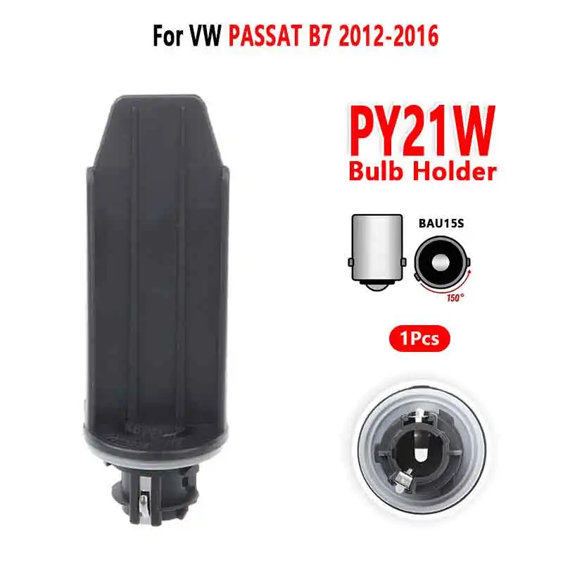 For VW PASSAT B7 Turn Signal Light Socket 1156 PY21W Bulb Holder Car Lamp Base Accessories 2012 to 2016 1 Pcs