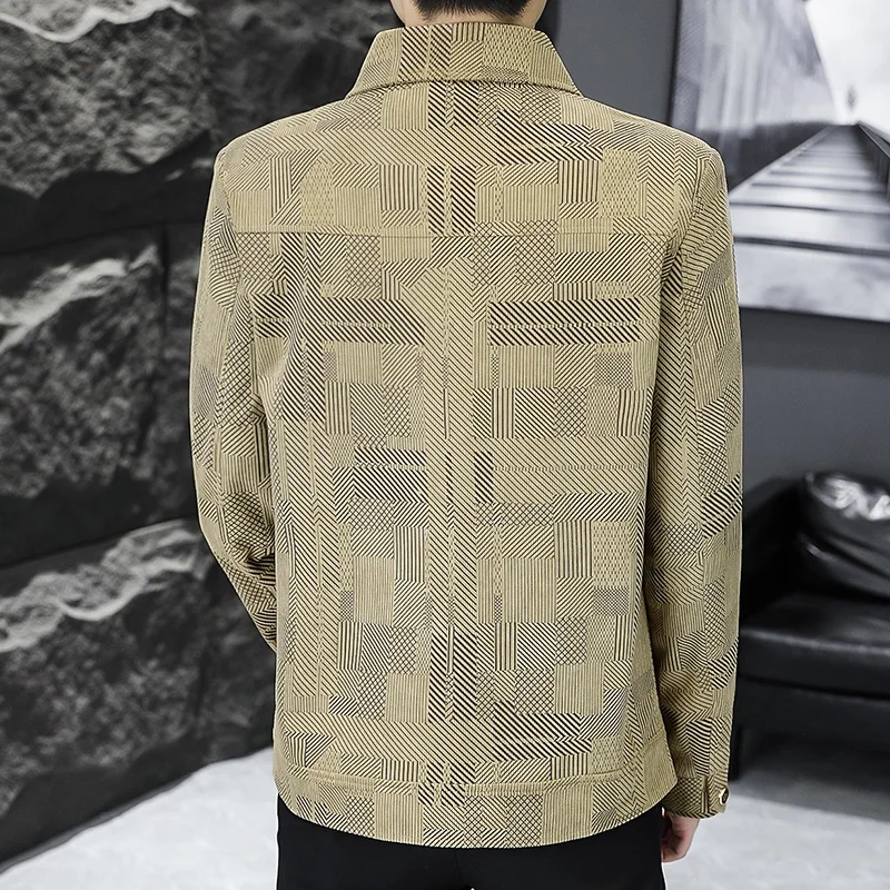 سترة رجالية عصرية غير رسمية بقصة ضيقة لربيع وخريف 2024 معطف وسيم عالي الجودة مطابق للألوان