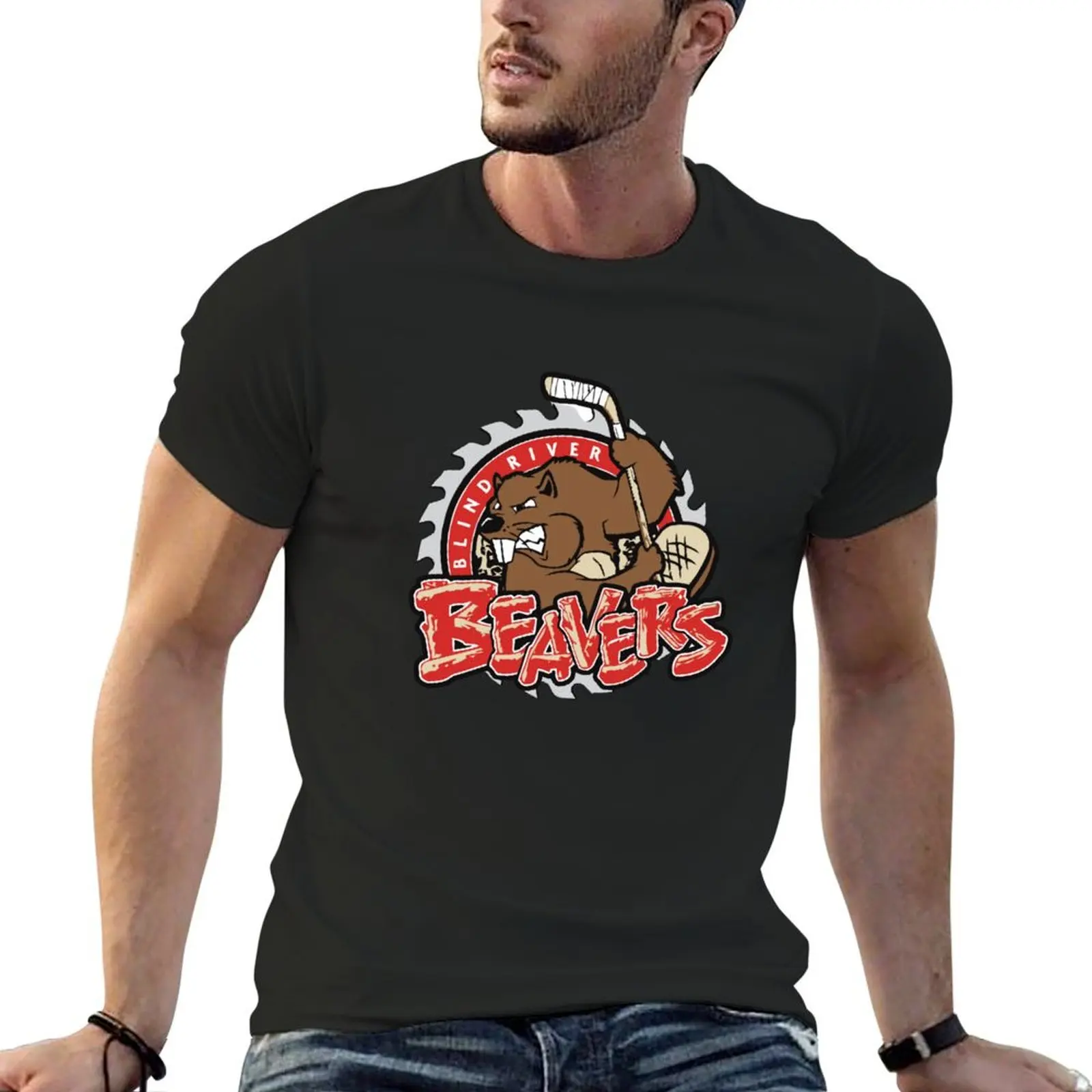 Blind River Beavers T-Shirt anime stuff tees summer tops men graphic t shirts