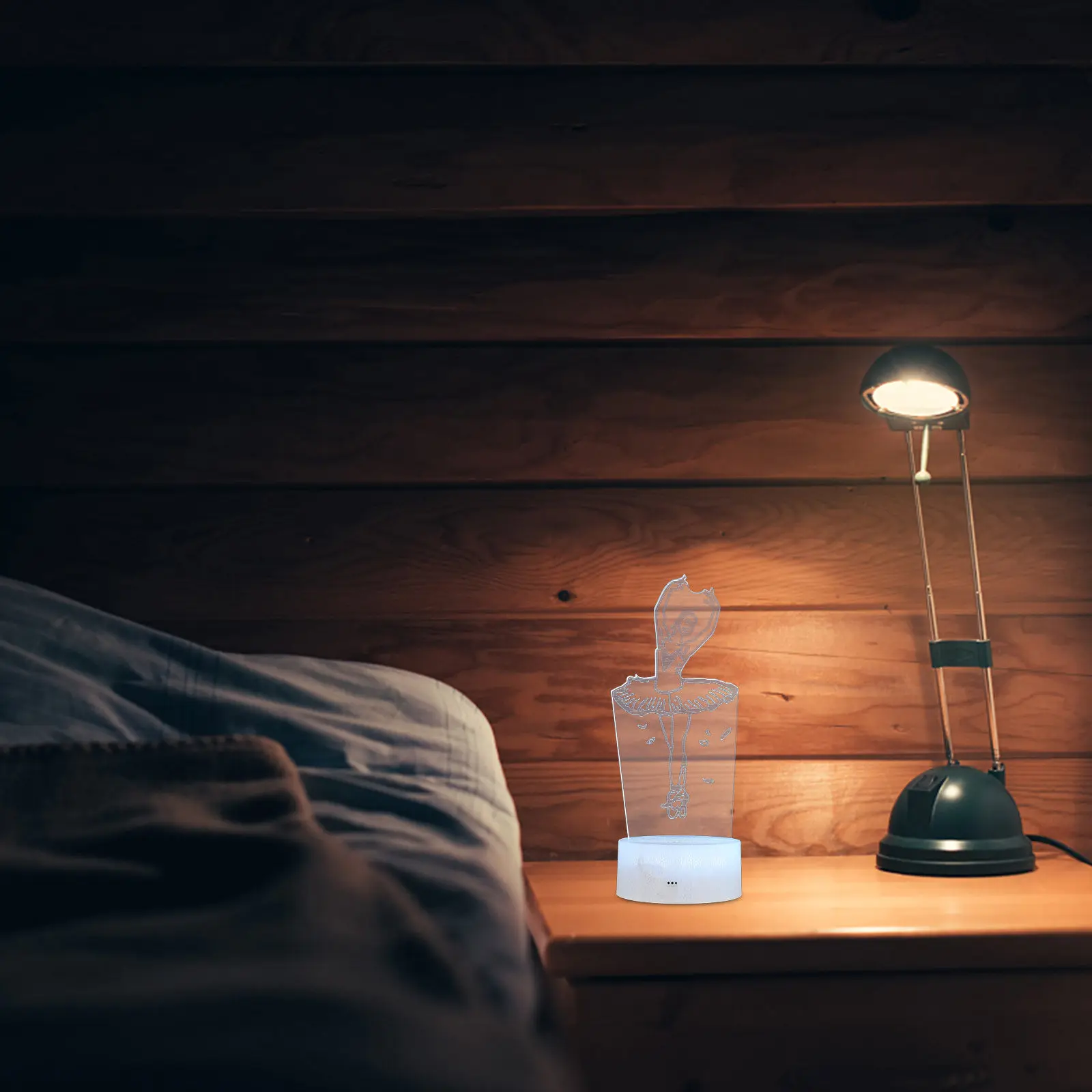 1-セット-3d-バレエダンサーナイトライトアクリルカラフルなムードランプ寝室のベッドサイドデスクトップテーブルランプ屋内装飾用