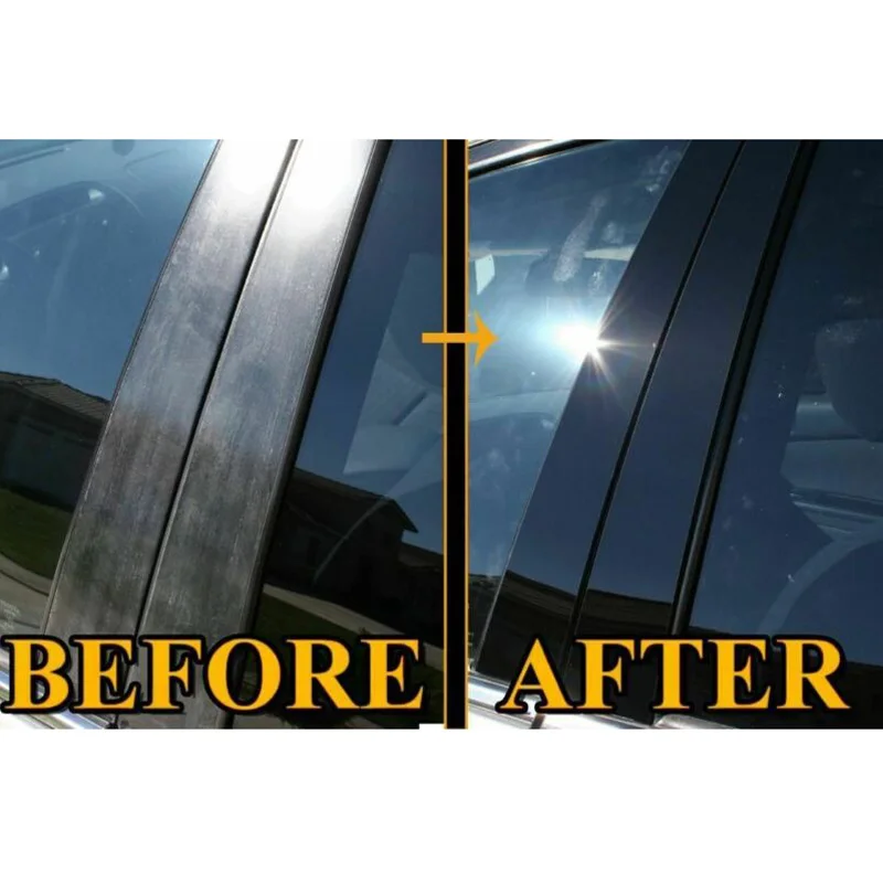 For BMW 5 Series E60 E61 Sedan 2004-2010 Polished Pillar Posts Window Trim Cover BC Column Sticker