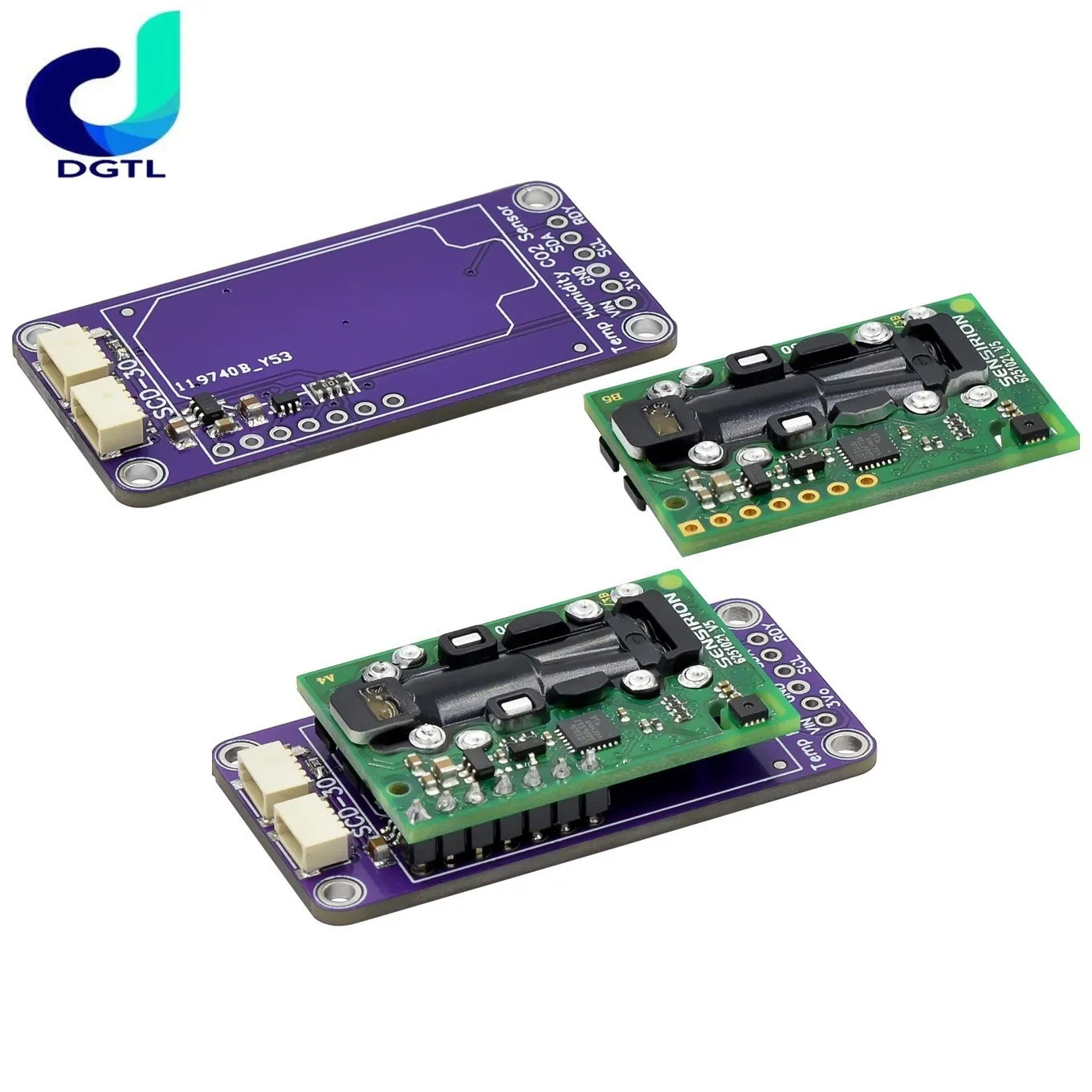 

SCD30 Air Quality Sensors Module for CO2 and RH/T Measurements I2C Modbus PWM