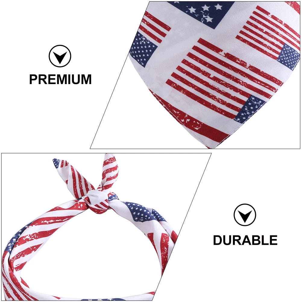 

1PC Pet Bib American Flag Premium Polyester Medium Large Dog Accessories Decorative Burp Cloth Independence Day for Cats