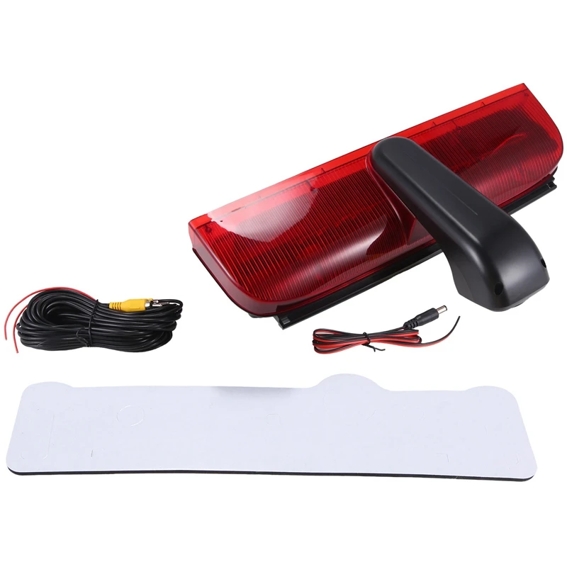 Car Rear View Reverse Camera Black & Red ABS Automotive Supplies Brake Light Caravans For Ford Transit Connect 2014-2017