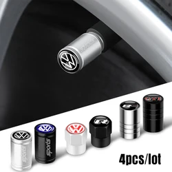 Car Tire Valve Caps Metal Tyre Wheel Stem Air Valve Covers For Volkswagen VW GTI RLINE R Golf Polo Tiguan Touareg Sharan Passat