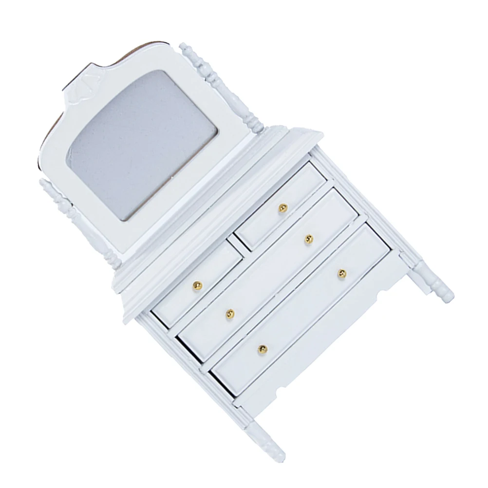 

1pc Mini Wooden Dressing Cabinet Small House Accessories Kid Decorations Sturdy Smooth Premium Wood Gift For Kids Lovers
