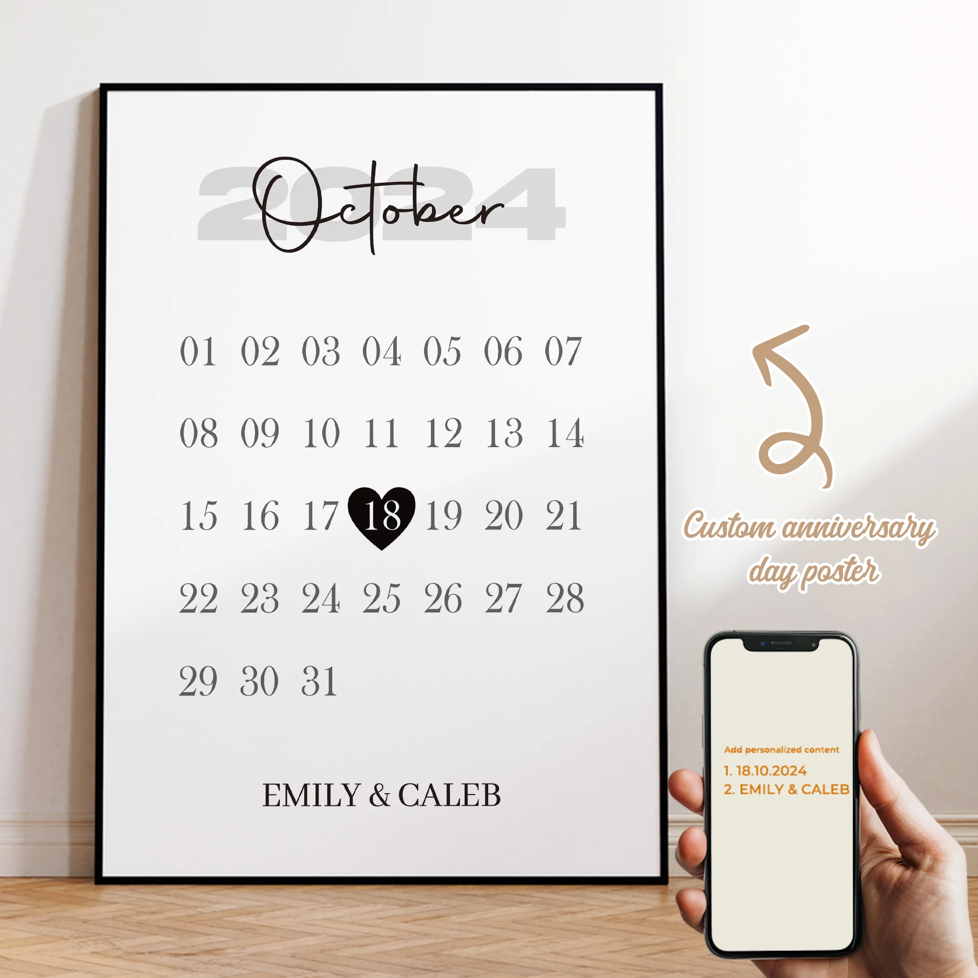 Personalized Custom Name Valentine's Day Gift Wall Art Print Picture Canvas Poster Painting For Living Room Home Decor