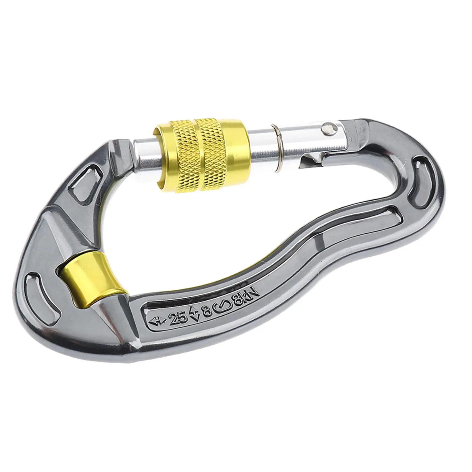 Outdoor Rock Climbing Mountaineering Carabiner Screw Locking Hook 25KN or 2500KG