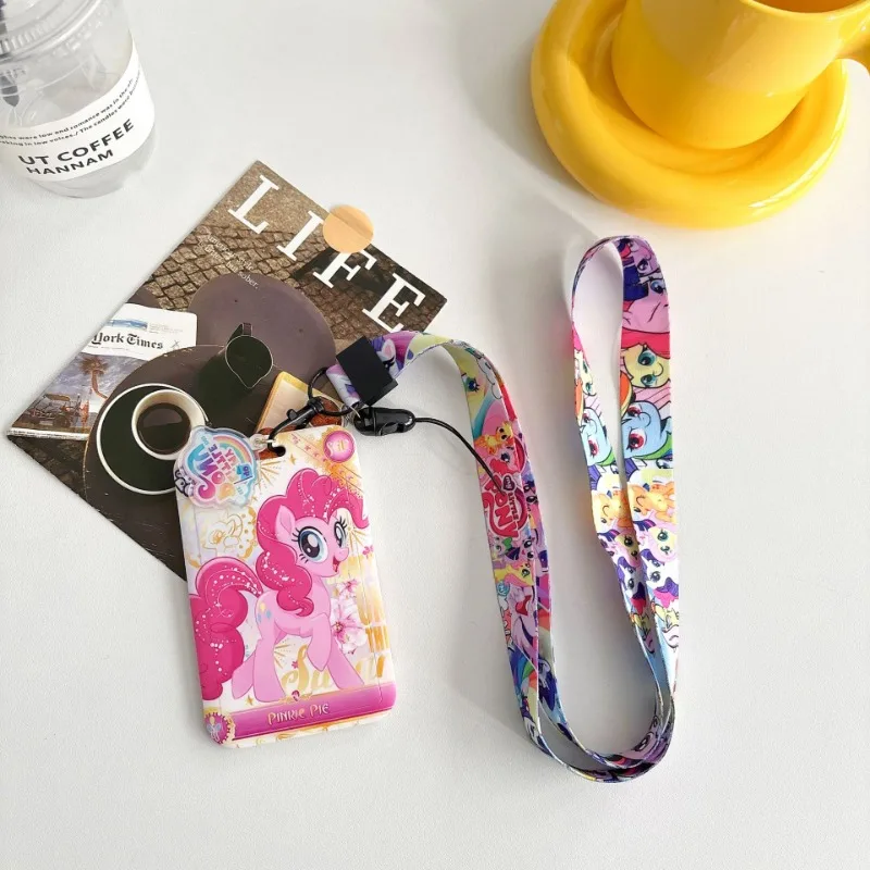 My Little Pony Anime Credential Badge Holder Cartoon Card Holders Student Campus Lanyard Cards Holder Neck Straps for Kids Gift