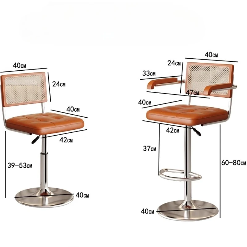 مسند الظهر كرسي مرتفع كرسي المطبخ بار كرسي دوار فاخر مريح البراز الداخلية الصناعية مريح منصة مشروبات المنزل