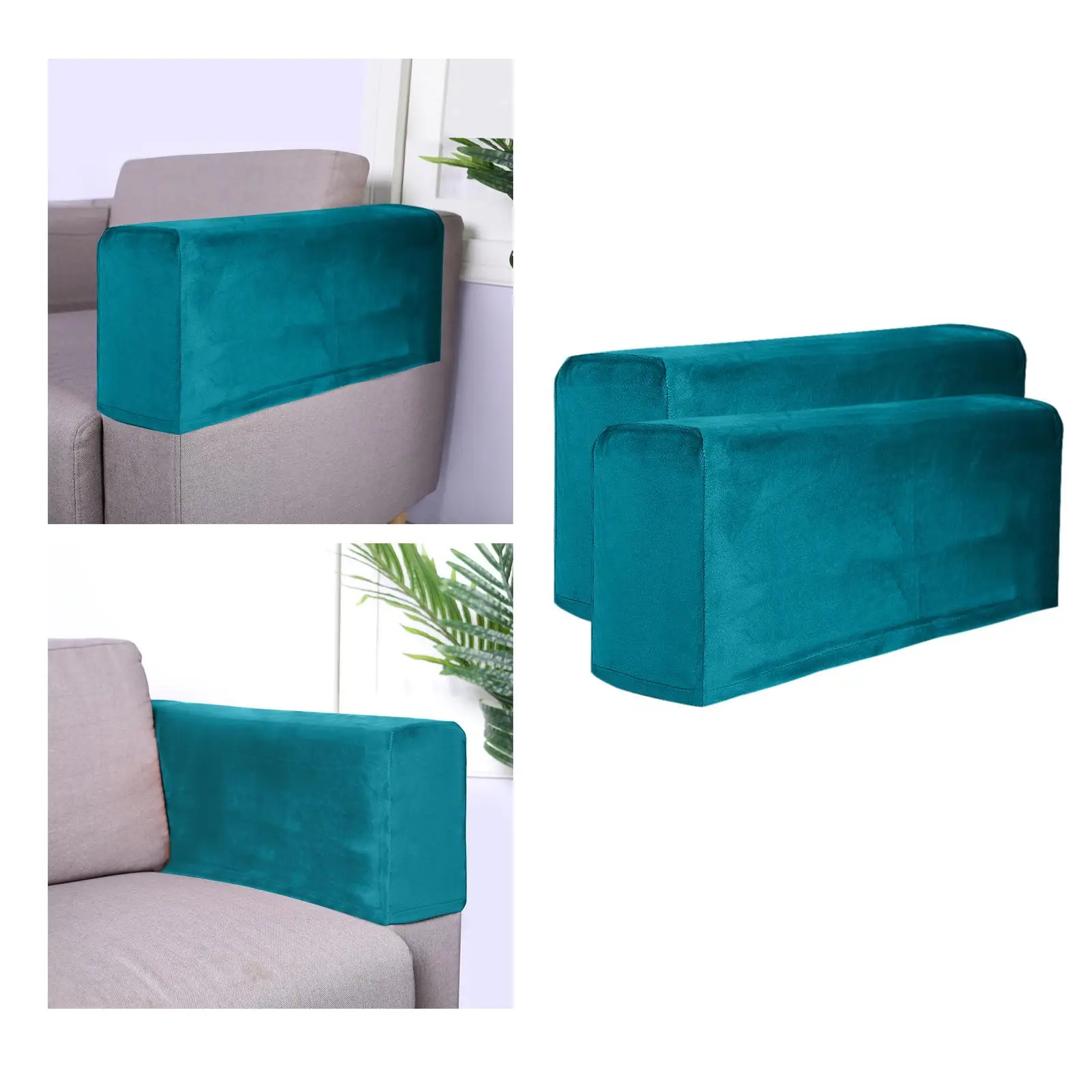 Funda para reposabrazos de sofá, Protector estirable, antideslizante, 2 uds.