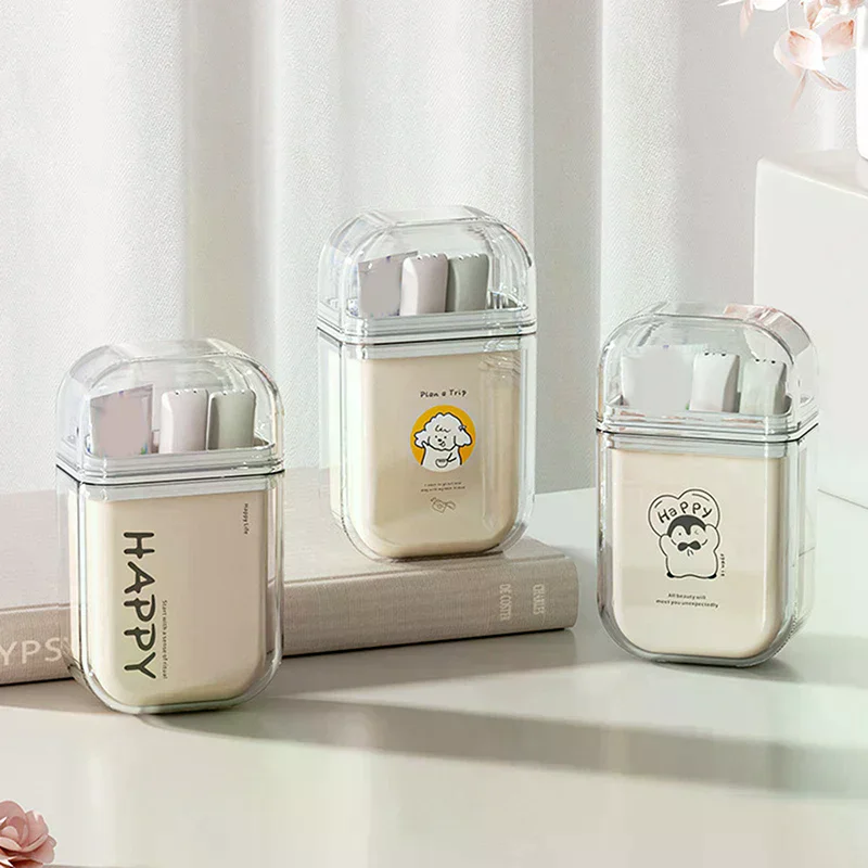 Cartoon Cute Portable Toothbrush Cup Travel Holder Simple Design Mouthwash Cup For Business Trips Home Camping