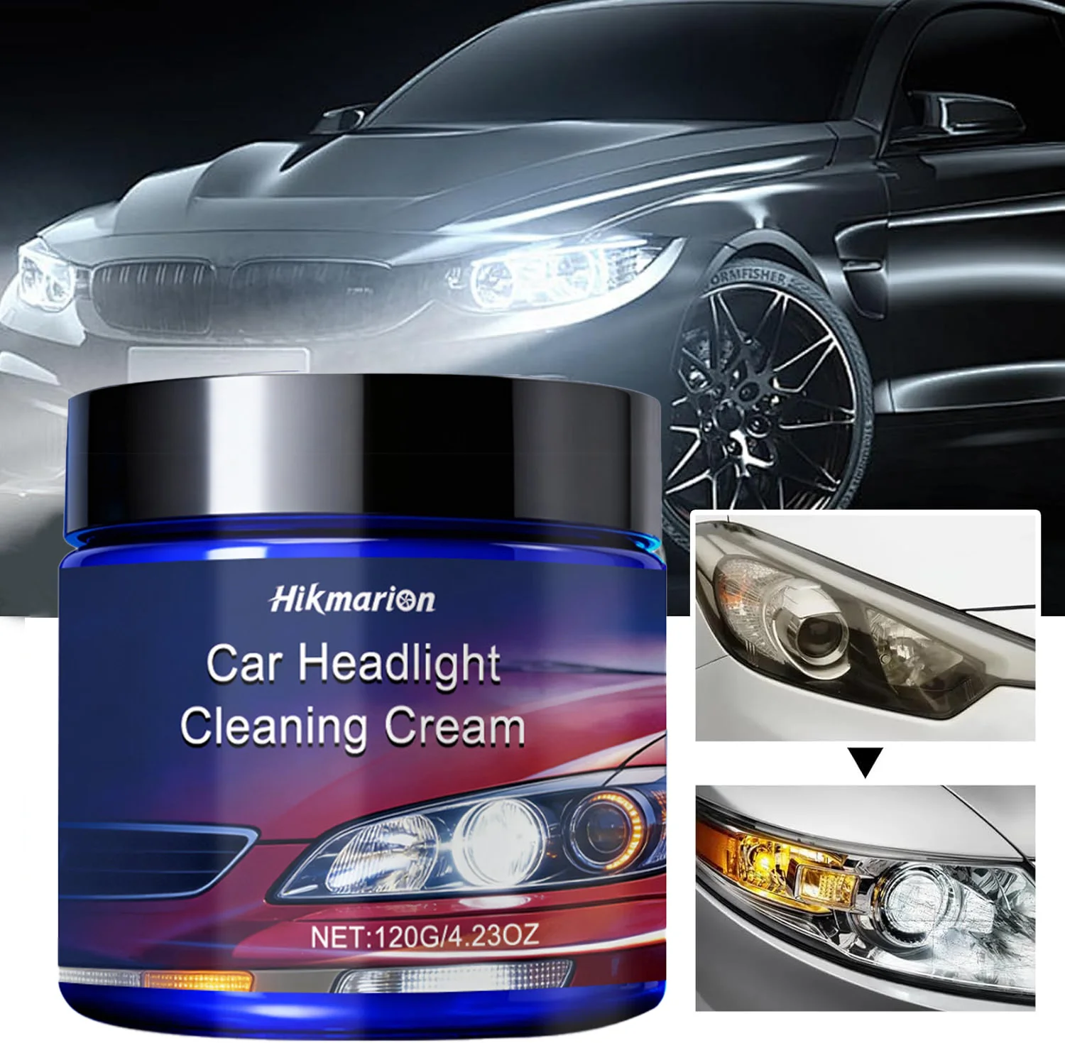 

Паста для восстановления фар автомобиля — УФ-стойкое средство для очистки и полировки фар, удаляет желтизну, окисление и царапины для туманных и матовых линз