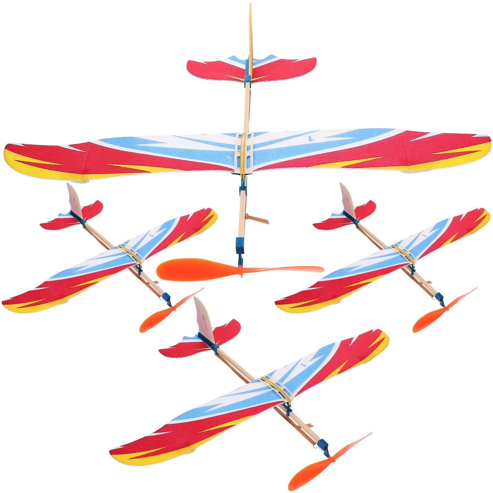 

4Pcs Bright Foam Glider Airplanes Flexible Lightweight Kids Outdoor Creative Play Children Planes Toy Interesting Foams Planes