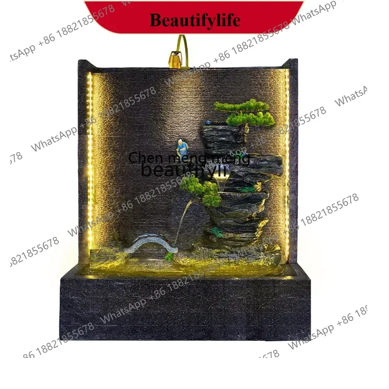 D178 H Home Living Room Entrance Waterfall Outdoor Courtyard Creative Waterscape Partition Water Wall Decoration