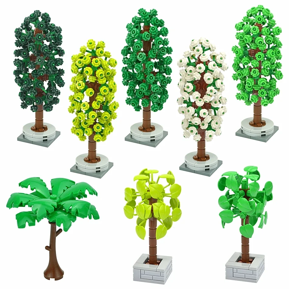 NEW Plants Pine Tree Spruce Rockery Building Blocks City Street View Garden Landscape Brick Compatible 3778 32607 2435 6064 2417