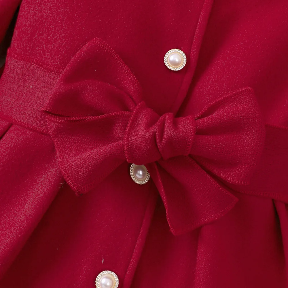 سترة ومعطف للفتيات الصغيرات لعيد الميلاد لعام 2025 بأكمام طويلة ملابس خريف وشتاء دافئة للفتيات ملابس أطفال لعمر 2 3 4 5 6 7 سنوات #6